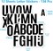 12 Sheet Large Letter Stickers (Black) 8.66 x 7.48 x 0.2 inches